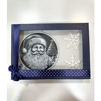 Éjféli Mikulás – Kék 3D Karácsonyi Ajándékdoboz