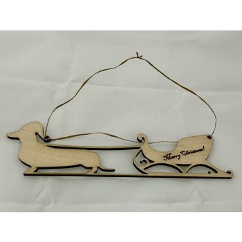 Tacsis karácsonyi ajtódísz