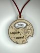 „Legjobb Tanárnő” Forgatható Üzenetes Fa Érme