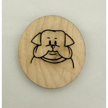 Mosolygós Kutya Hűtőmágnes