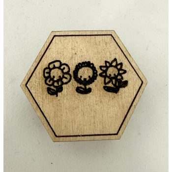 Virágtrió Hűtőmágnes