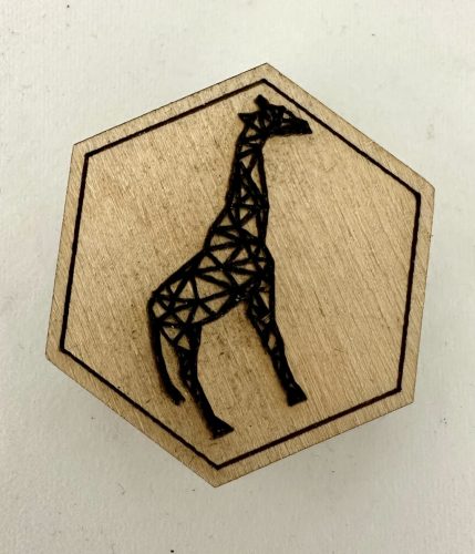 Geometrikus Zsiráf Hűtőmágnes