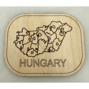 Magyarország-térképes hűtőmágnes