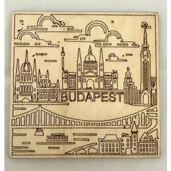 Budapest Hűtőmágnes Gravírozott