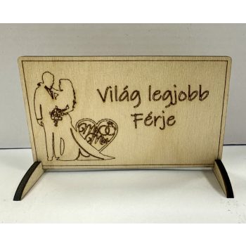 Lézervágott fa tábla - „Világ legjobb Férje”