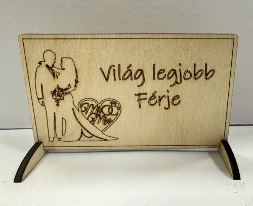 Lézervágott fa tábla - „Világ legjobb Férje”