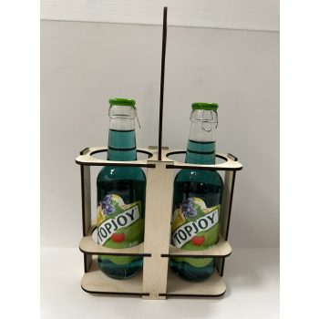   Palackos fa italtartó – lézervágott, fogantyús kivitelben