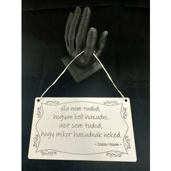   Doktor House idézetes tábla – Egy kis cinizmus a mindennapokra!
