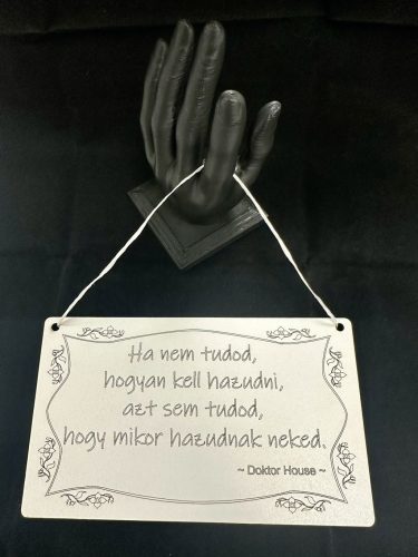 Doktor House idézetes tábla – Egy kis cinizmus a mindennapokra!