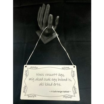   „Nincs veszett ügy...” – Motiváló idézetes tábla a kitartás jegyében