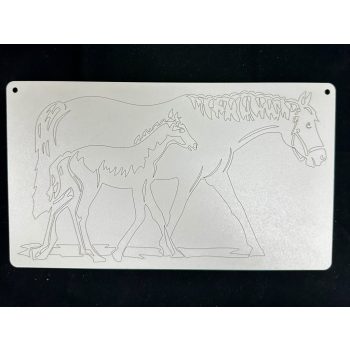 Lovas anya-csikó falidekor