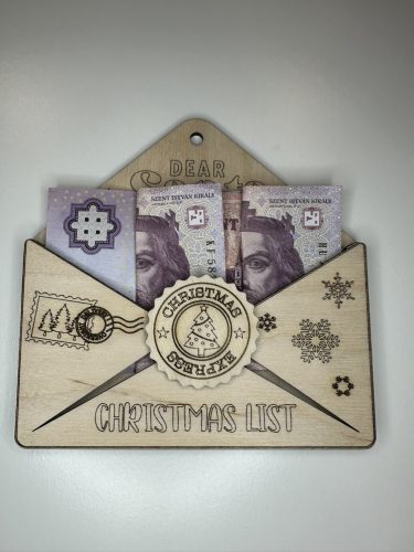 Dear Santa – Karácsonyi Pénzátadó Boríték (fa)