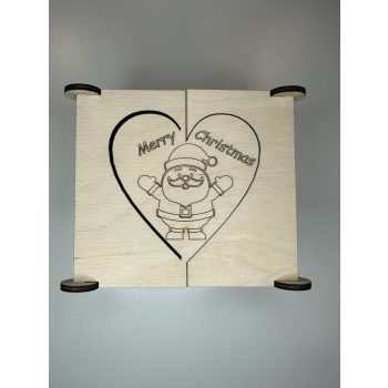   Mikulás Szívdoboz – Lézervágott Karácsonyi Ajándékdoboz