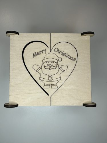 Mikulás Szívdoboz – Lézervágott Karácsonyi Ajándékdoboz