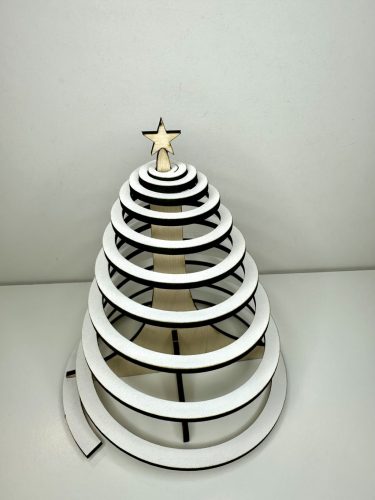 Nordic Spiral Tree – Modern Lézervágott Karácsonyfa