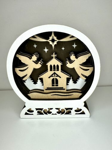 Angyalok éneke” 3D hatású Karácsonyi Asztali Dekor