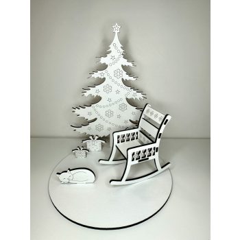 Téli Meghittség – Hintaszék & Fenyő Ünnepi Dekor