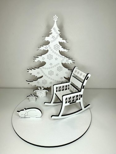 Téli Meghittség – Hintaszék & Fenyő Ünnepi Dekor