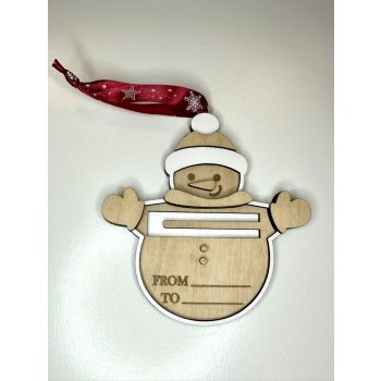 Hóember Ajándékozó – Pénztartó Karácsonyfadísz