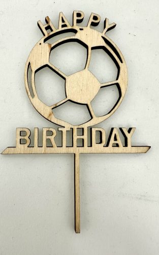 "Happy Birthday" Focis Lézervágott Fa Tábla