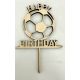 "Happy Birthday" Focis Lézervágott Fa Tábla