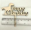 "Happy Birthday" Dínós Lézervágott Fa Tábla