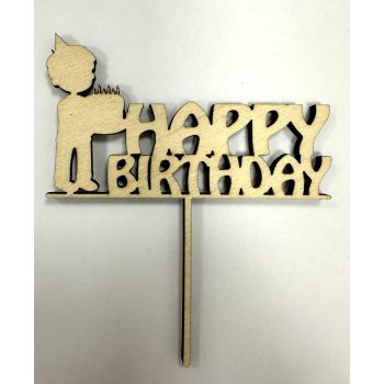 Birthday Boy lézervágott fa tábla