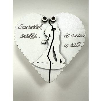   Esküvői gyűrűtartó – „Szeretlek örökké… és azon is túl!”