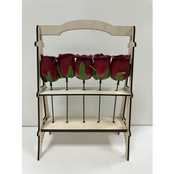 Paris Bloom – Lézervágott Fa Eiffel-torony Virágtartó