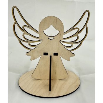 Lézervágott Fa Angyal Dekoráció