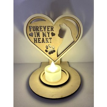 Forever in My Heart – Cica emlék mécsestartó