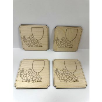   Elegáns és természetes: Lézervágott fa poháralátét szett