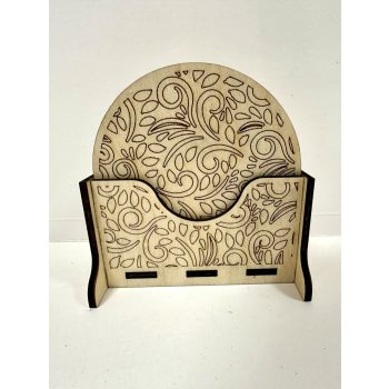 Elegáns fa poháralátét szett – praktikus tárolóval