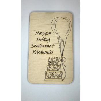 „Szülinapi Meglepetés” – Gravírozott Fa Pénztartó