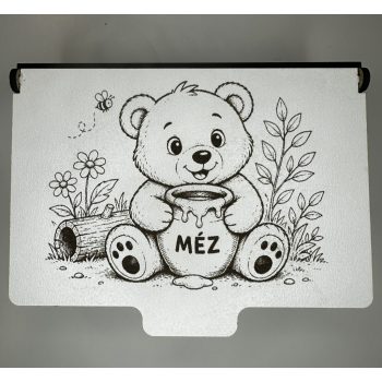   Mézimádó mackó – 64 darabos fa puzzle gravírozott díszdobozban