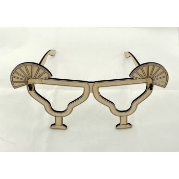 Koktél Pohár Formájú Fa Szemüveg