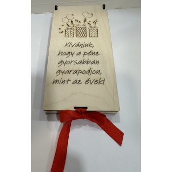 Pénzes jókívánság fa dobozban