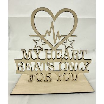 Szívhang Dekoráció – Szerelmes üzenet fából