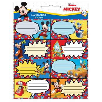 Mickey egér – 16 darabos füzetcímke csomag