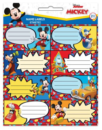 Mickey egér – 16 darabos füzetcímke csomag