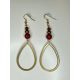 Arany Könnycsepp Elegancia – Jade & Hematit Fülbevaló