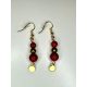 Piros Harmónia – Jade & Hematit Elegancia Fülbevaló