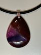 Amethyst Glow – Szilikon nyaklánc ásvány medállal