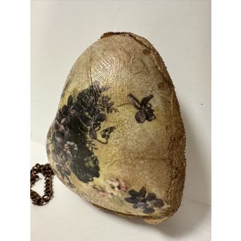 Vintage stílusú kézzel festett díszszív