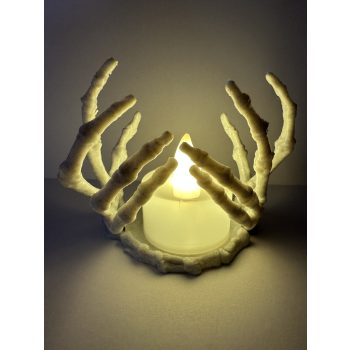 Csontkéz Fénykoszorú – 3D LED mécsestartó