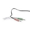   GEMBIRD Headset, Jack, Sztereó fejhallgató, Stereo Headset, ezüst-fekete