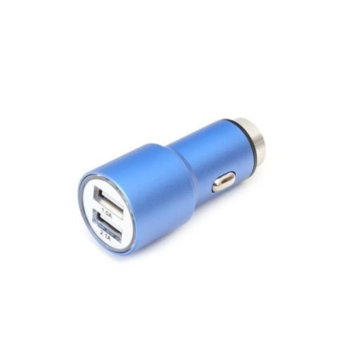 OMEGA USB autós töltő, 2 portos, 2.1 A, kék