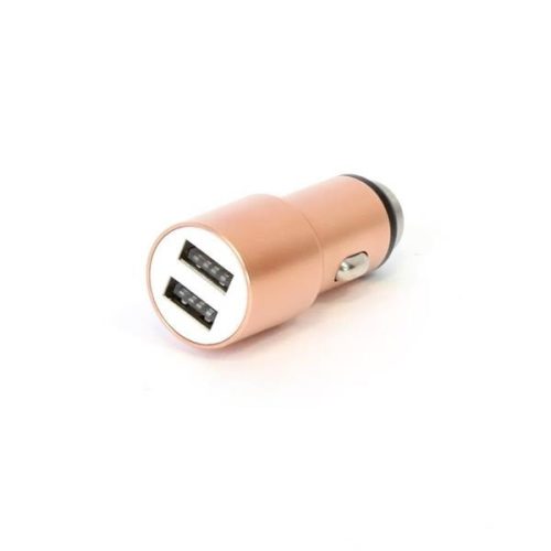 OMEGA USB autós töltő, 2 portos, 2.1 A, rózsa