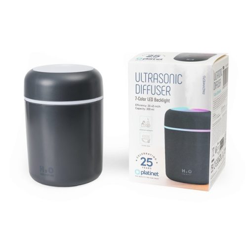 PLATINET Párologtató + Illatosító, aroma diffúzor, RGB, 300ml, fekete