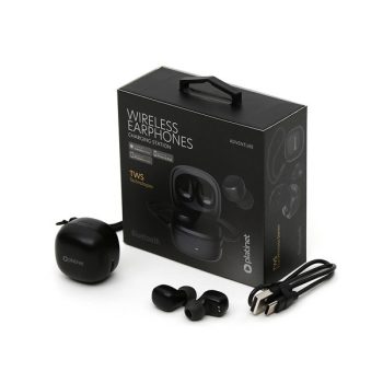   Platinet fülhallgató+töltőállomás, Bluetooth V5.3, 25mAh+180mAh, fekete